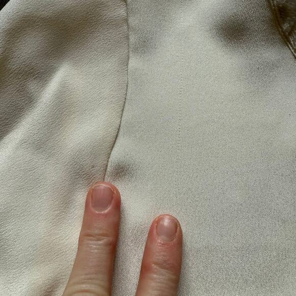 Talbots Petites Silk Beaded Jacket Cardigan – Size 10P Ivory - Picture 7 of 8